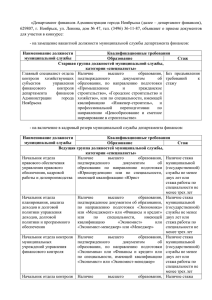 Объявление - Администрация города Ноябрьск