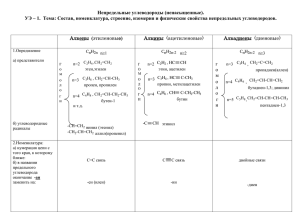 Непредельные углеводороды (ненасыщенные)