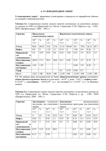 УГЛЕВОДОРОДНОЕ СЫРЬЁ