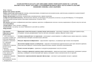 Технологическая карта организации совместной деятельности с