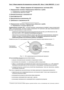 Тема 1 - Определение, история, классификация ОС