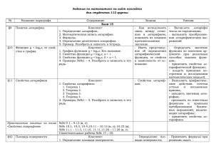 Задания по математике на сайт колледжа для студентов 112 группы  №