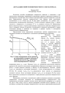 ДЕГРАДАЦИЯ СВОЙСТВ ПОВЕРХНОСТНОГО СЛОЯ МАТЕРИАЛА  Миронов В.И. Екатеринбург, Россия