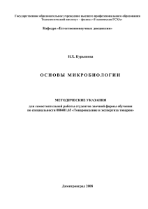 МЕТОДИЧЕСКИЕ УКАЗАНИЯ для самостоятельной работы