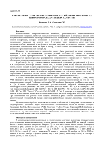 УДК 550.34 Низкочастотные  микросейсмические  колебания,  регистрируемые  широкополосными