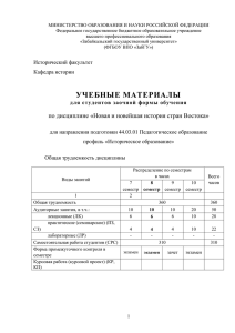 Новая и новейшая история стран Востока