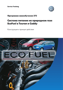 Система питания на природном газе EcoFuel в Touran и Caddy