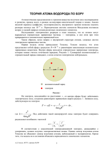 ТЕОРИЯ АТОМА ВОДОРОДА ПО БОРУ