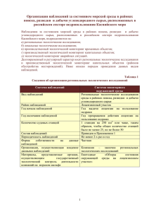 Организации наблюдений за состоянием морской