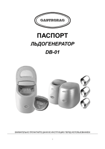 ПАСПОРТ ЛЬДОГЕНЕРАТОР DB-01