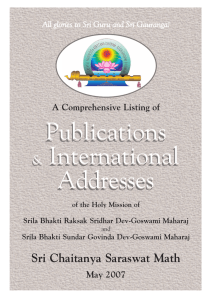 Publications & International Addresses Publications & International