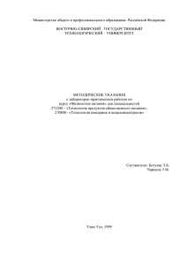 Министерство общего и профессионального образования  Российской Федерации