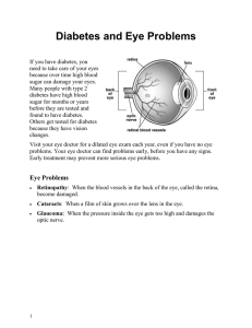 Diabetes and Eye Problems