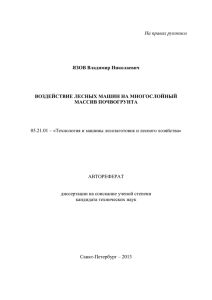 На правах рукописи ЯЗОВ Владимир Николаевич