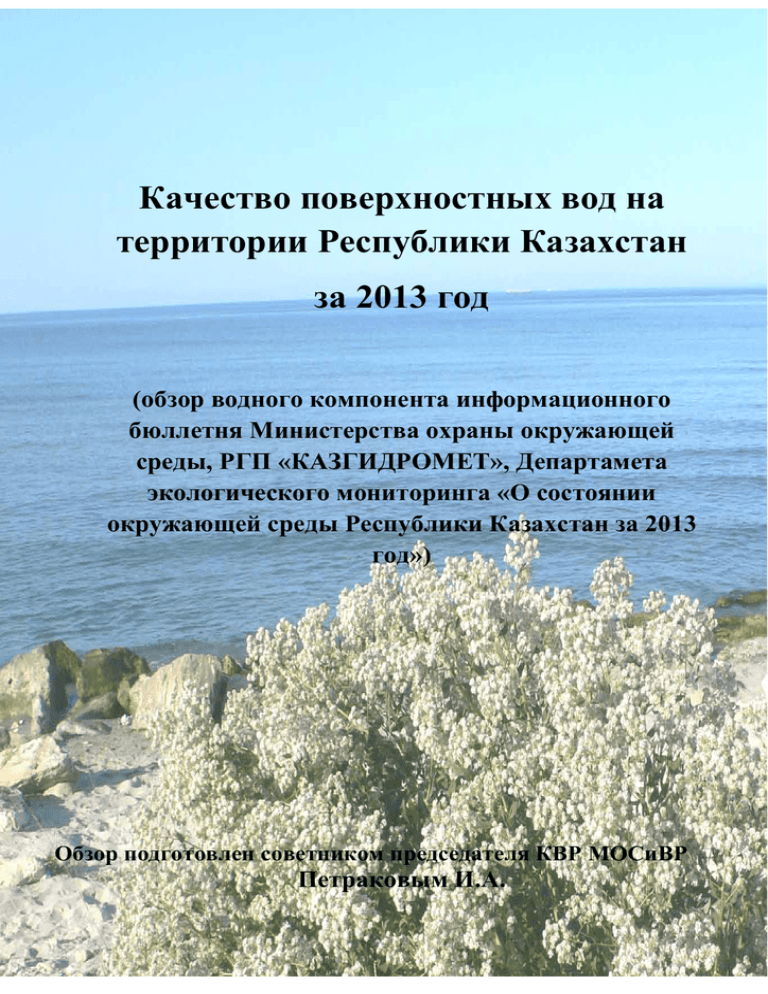 Качество поверхностных вод. Соленость поверхностных вод океана.