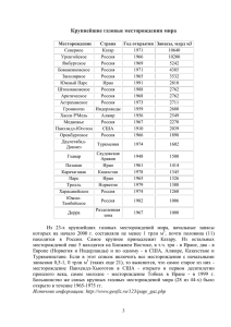 Крупнейшие газовые месторождения мира