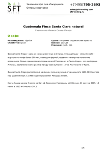 795-2693 Guatemala Finca Santa Clara natural О кофе Зеленый кофе для обжарщиков