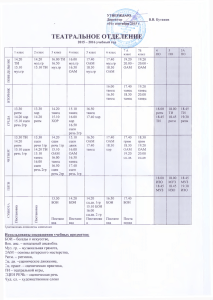 ТЕАТРАЛЬНОЕ ОТДЕЛЕНИЕ