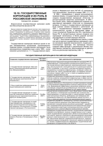 10.10. государственные корпорации и их роль в российской