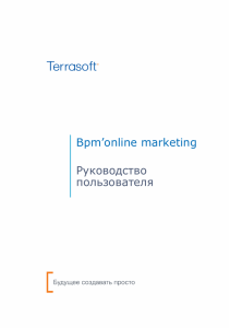 Bpm`online marketing Руководство пользователя