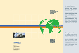 Средства измерения для жидкостей и газов Глобальный профиль