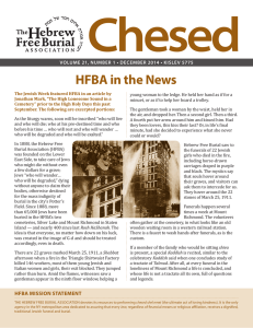 HFBA in the News - Hebrew Free Burial Association