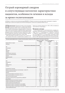 Острый коронарный синдром и сопутствующая патология