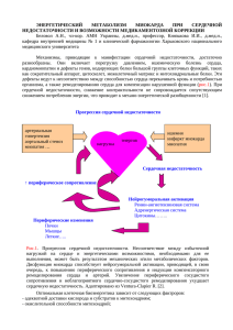 ЭНЕРГЕТИЧЕСКИЙ МЕТАБОЛИЗМ МИОКАРДА ПРИ