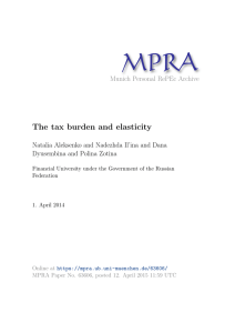 MPRA The tax burden and elasticity Munich Personal RePEc Archive