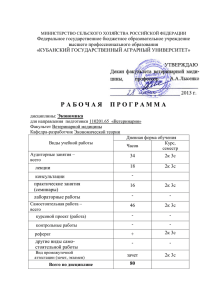 Федеральное государственное бюджетное образовательное учреждение высшего профессионального образования