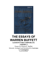 the essays of warren buffett