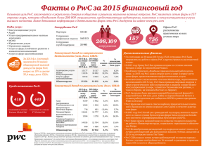 Факты о PwC за 2015 финансовый год