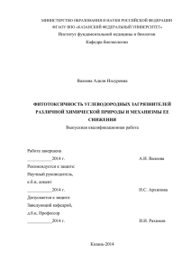 Валеева А.И. Фитотоксичность углеводородных загрязнителей