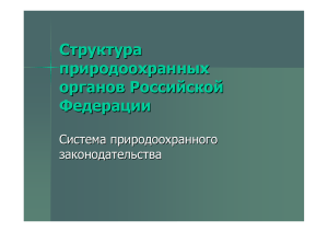 Структура природоохранных органов Российской Федерации
