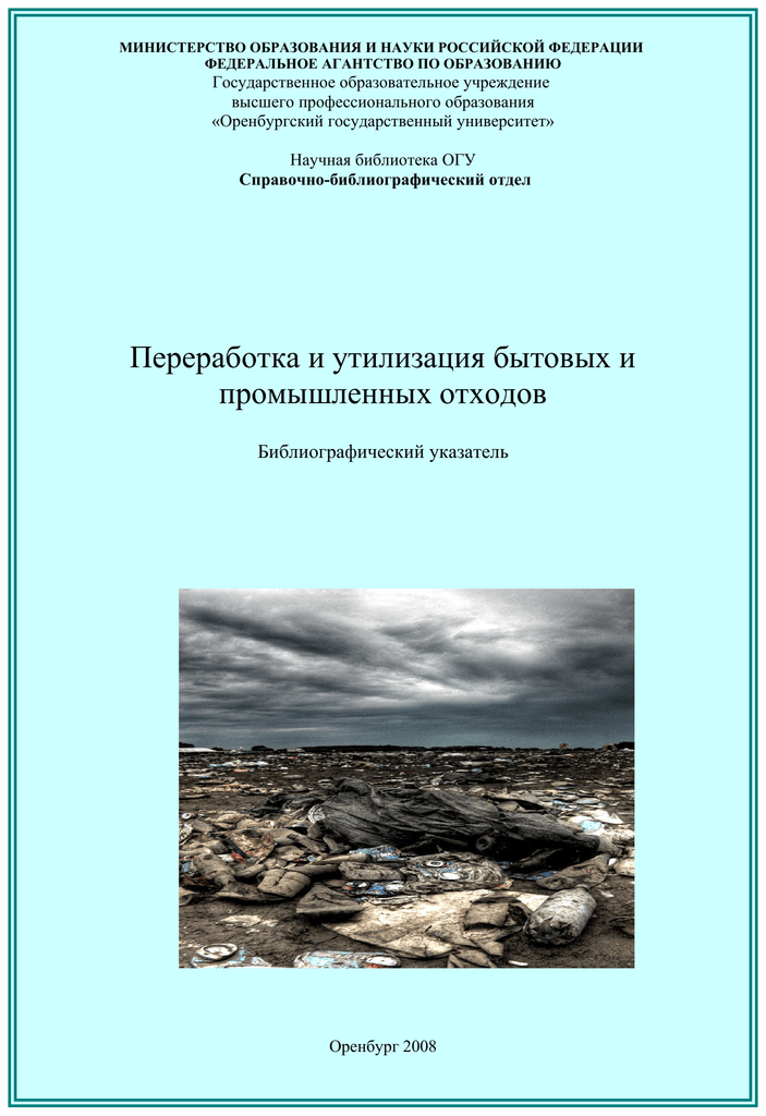 Дипломная работа по теме Проблемы полигонов для вывоза промышленного и бытового мусора в России