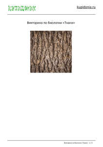 Викторина по биологии «Ткани»