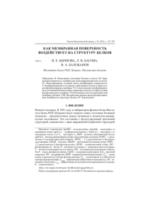 как мембранная поверхность воздействует на структуру белков