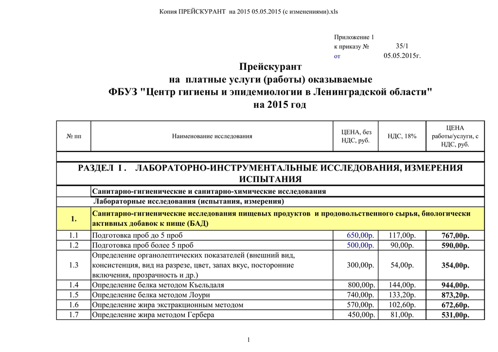 Центр гигиены прейскурант цен. Прейскурант услуг к договору оказания услуг. Прейскурант в договоре оказания услуг. Прайс на услуги к договору. Приложение к договору прайс лист.