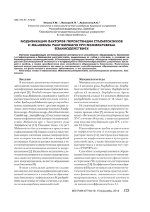 персистенции стафилококков и malassezia pachydermatis