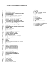 Список экзаменационных препаратов