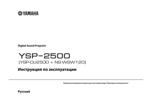 Инструкция по эксплуатации Русский Digital Sound Projector