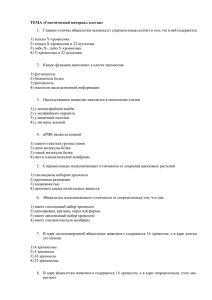 ТЕМА «Генетический материал клетки» 1. Главное отличие