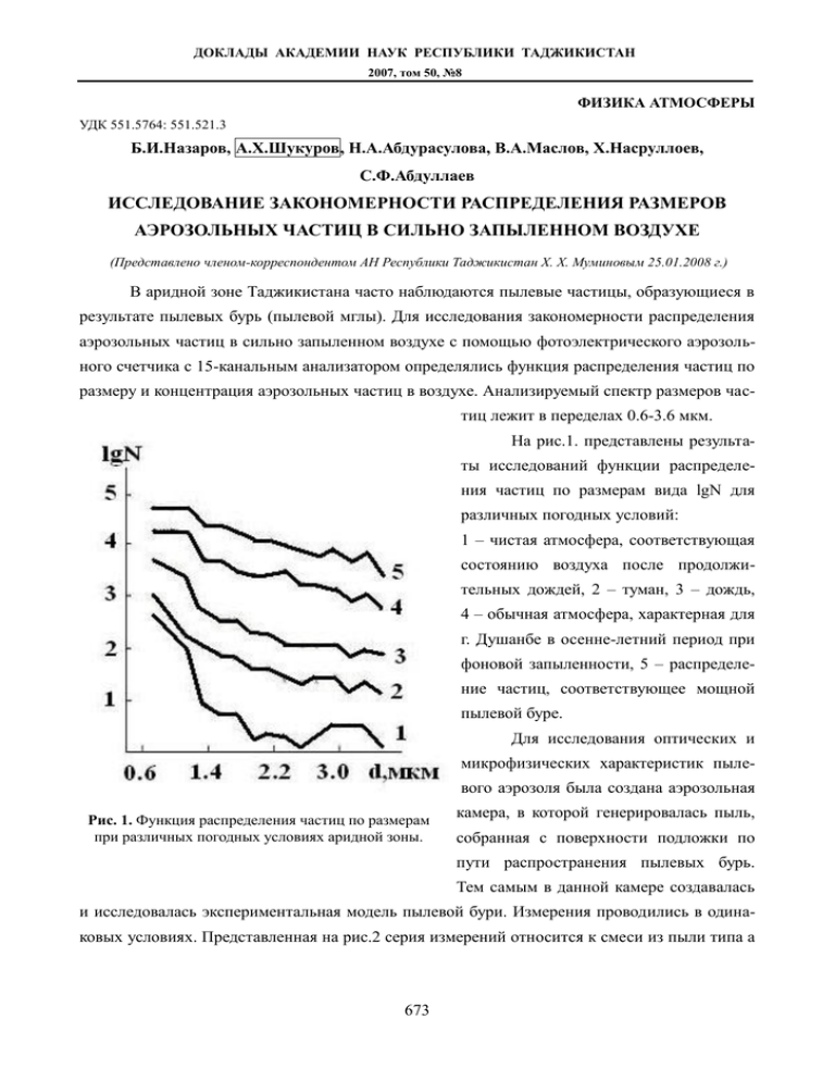 Определение по картам закономерностей распределения. Функция распределения аэрозольных частиц по размерам. Исследованиях пыле аэрозольных частиц. Распределение размеров аэрозольных неоднородностей. Микрофизические характеристики дождей.