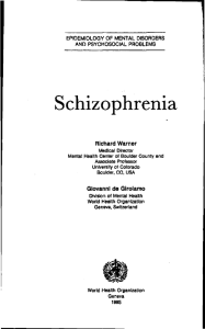 Шизофрения - World Health Organization