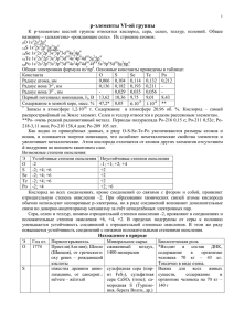 p-элементы VI группы