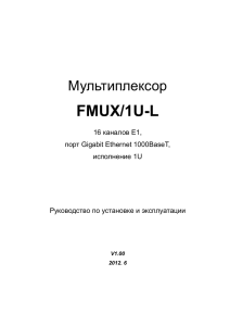 FMUX/1U-L Мультиплексор 16 каналов E1, порт Gigabit Ethernet 1000BaseT,