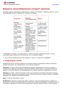 Варианты масштабирования интернет-проектов - 1С