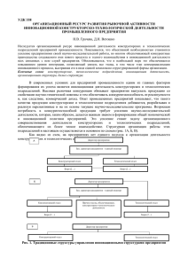 УДК 338 ОРГАНИЗАЦИОННЫЙ РЕСУРС РАЗВИТИЯ