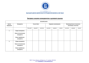 Экспресс-анализ конкурентов и целевого рынка