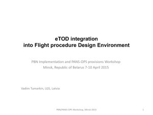 eTOD integration into Flight procedure Design Environment
